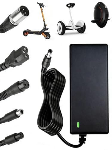 Cargador Elecora 42V con conectores intercambiables