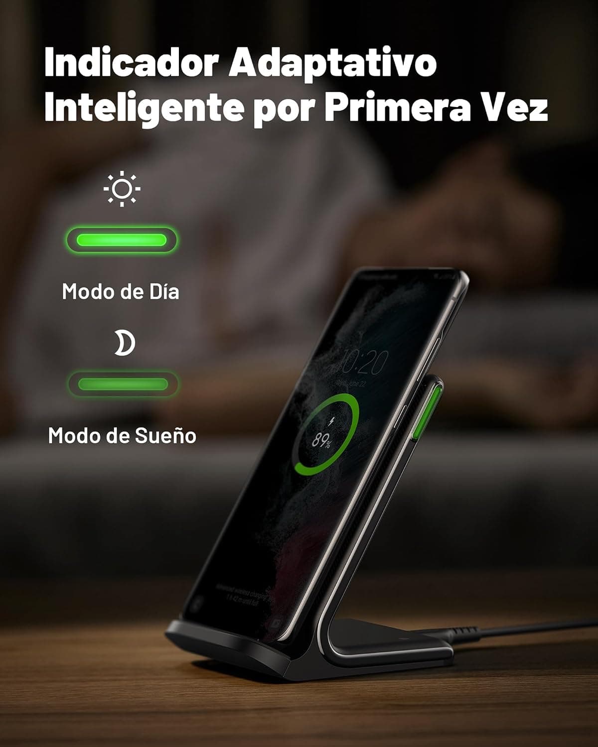 Cargador inalámbrico INIU 15W con luz LED, foto 3