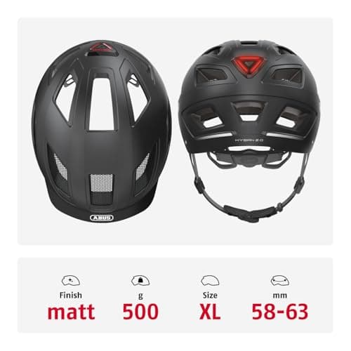 Luz LED trasera de 180 grados del casco ABUS Hyban 2.0