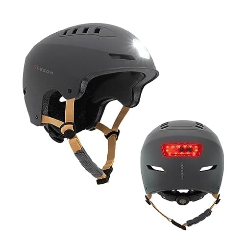 Casco OLSSON Urban Light color antracita con luz LED
