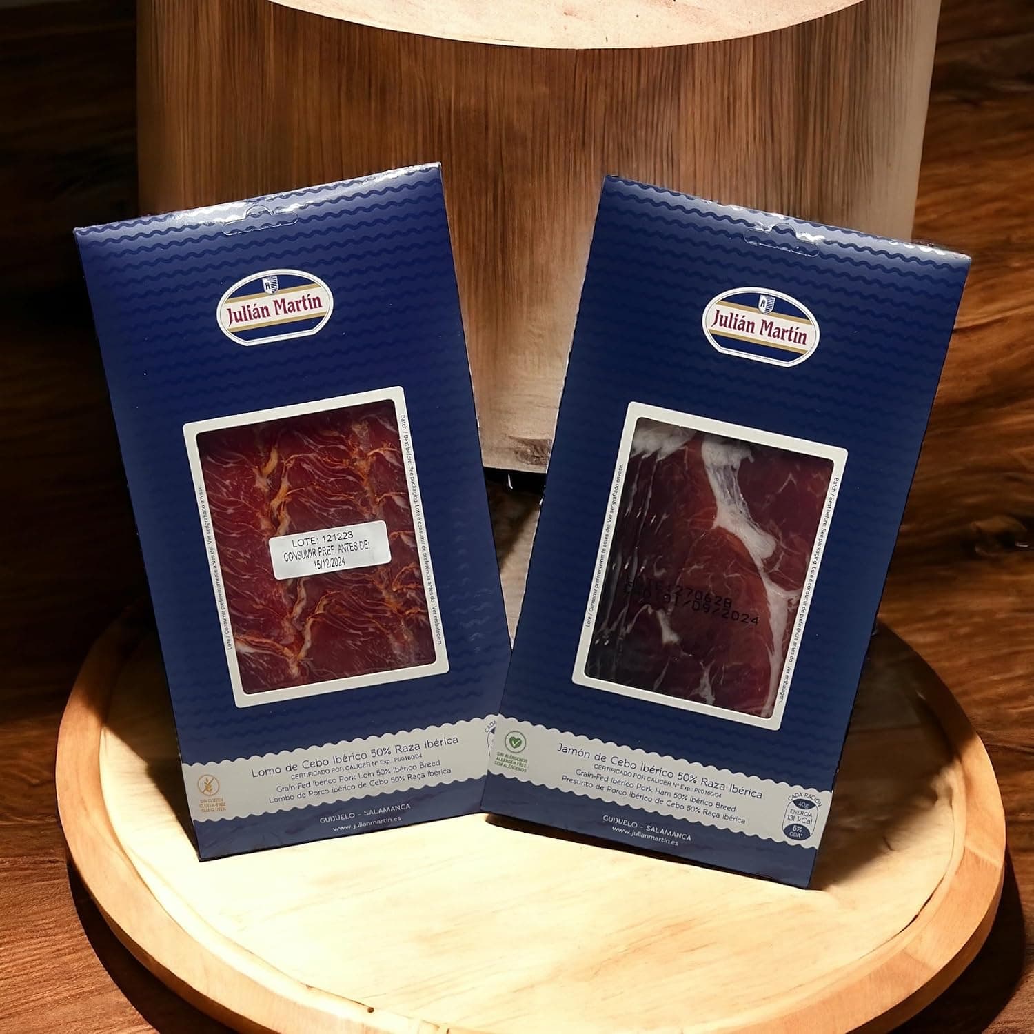 Cesta gourmet de embutidos ibéricos con jamón, lomo y chorizo, foto 3