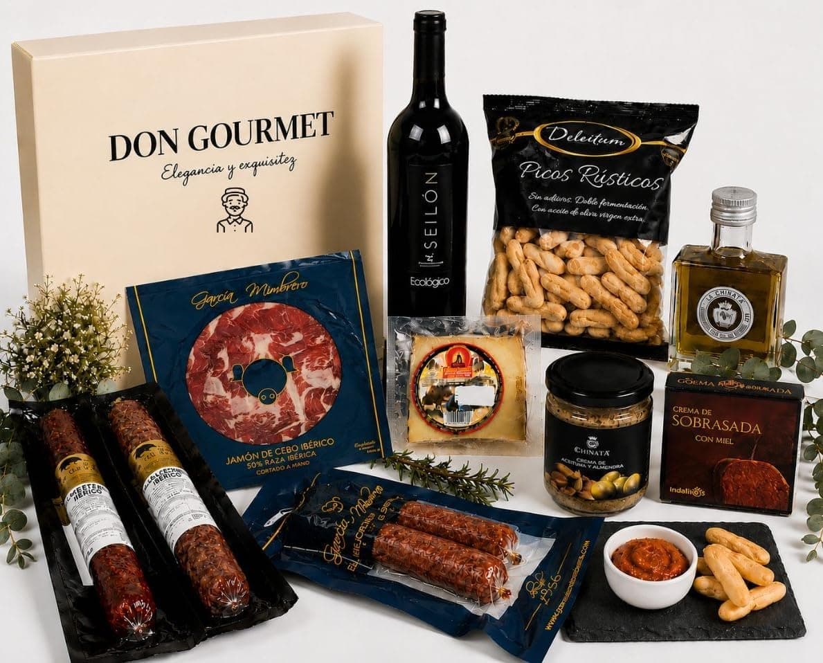 Cesta Gourmet Personalizable Don Gourmet con Ibéricos