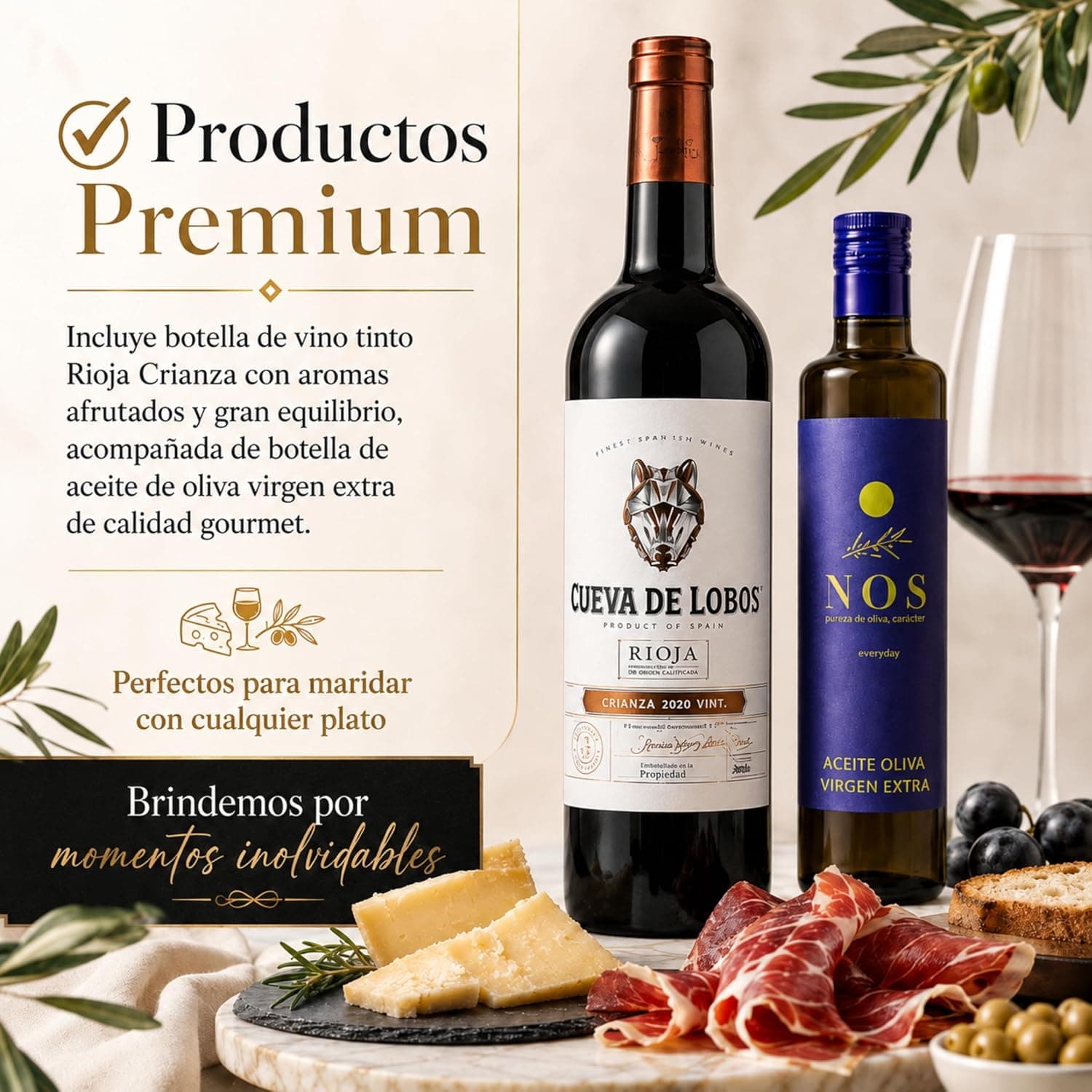 Cesta Gourmet Universo con Vino de Rioja y Paleta de Bellota, foto 3