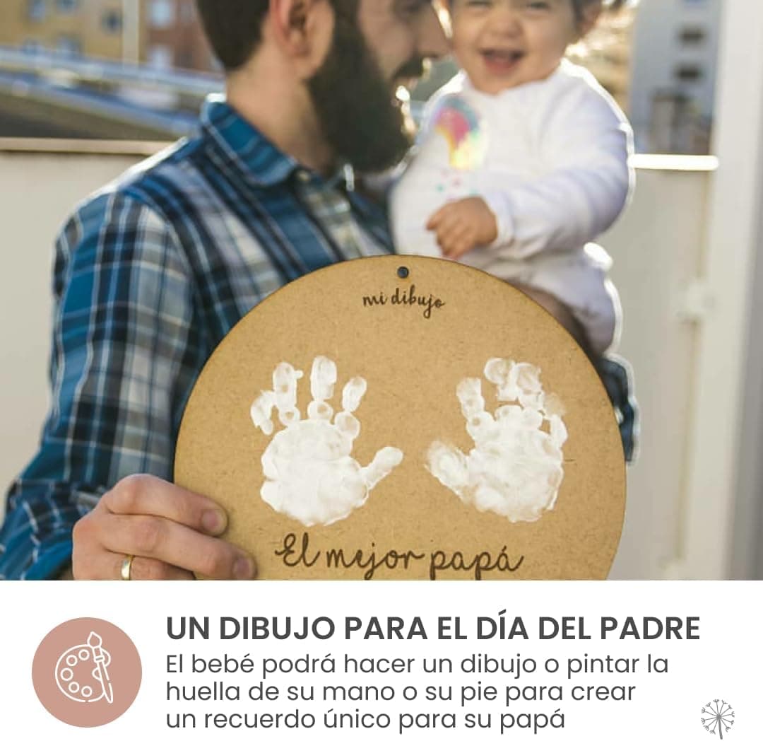 Círculo de Madera con Huella del Bebé MIMUSELINA, foto 2