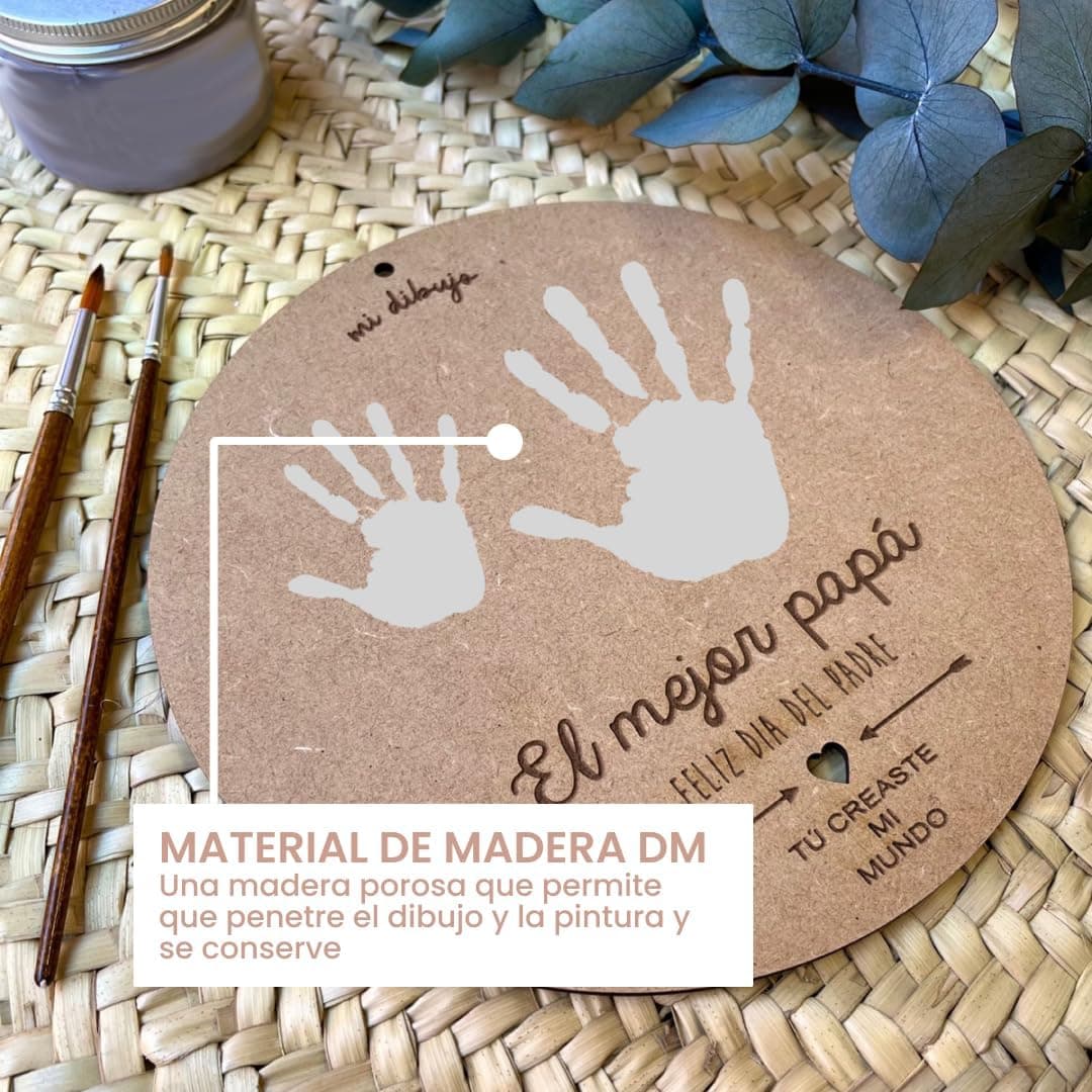 Círculo de Madera con Huella del Bebé MIMUSELINA, foto 3