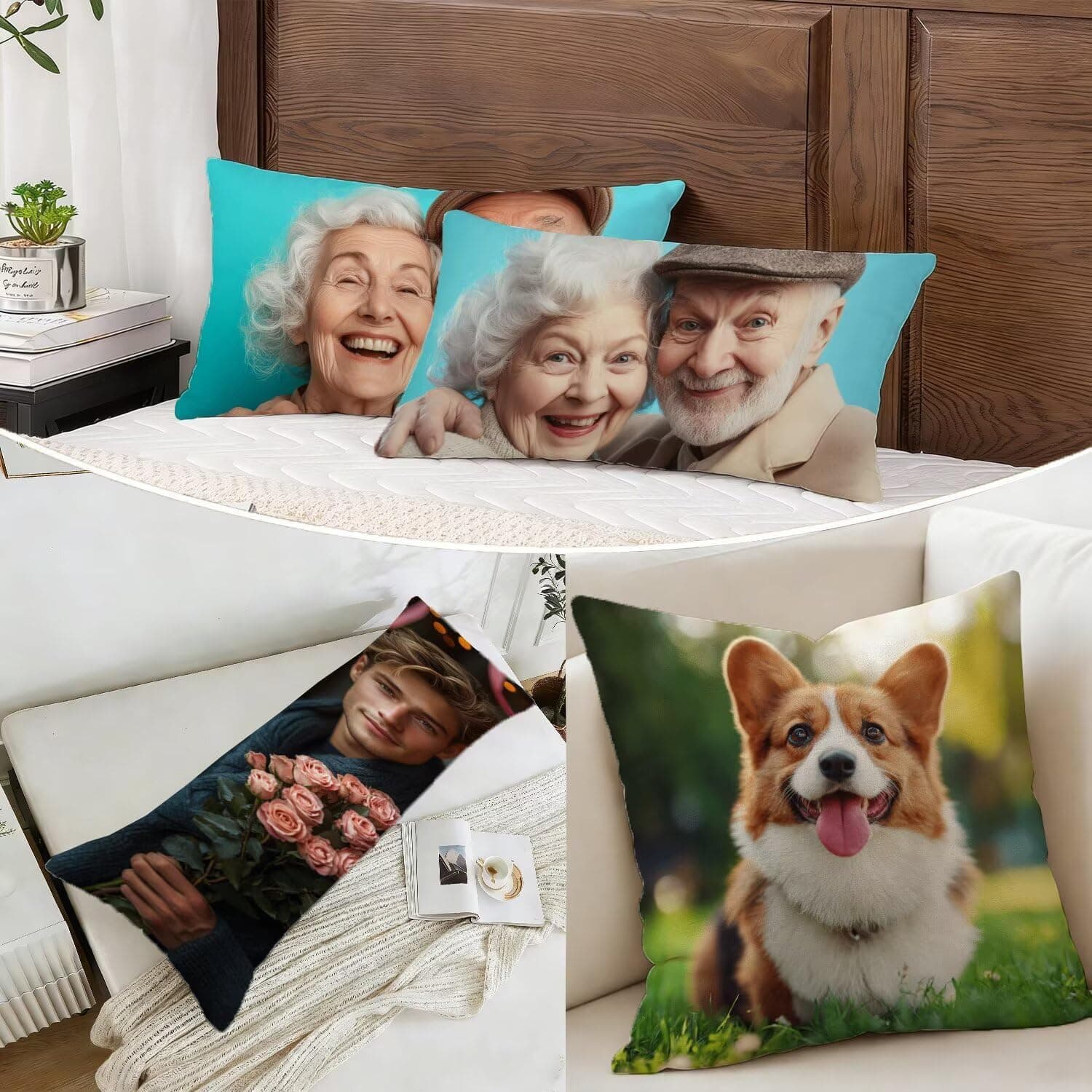 Cojín lumbar personalizado con foto, 30x50 cm, foto 2