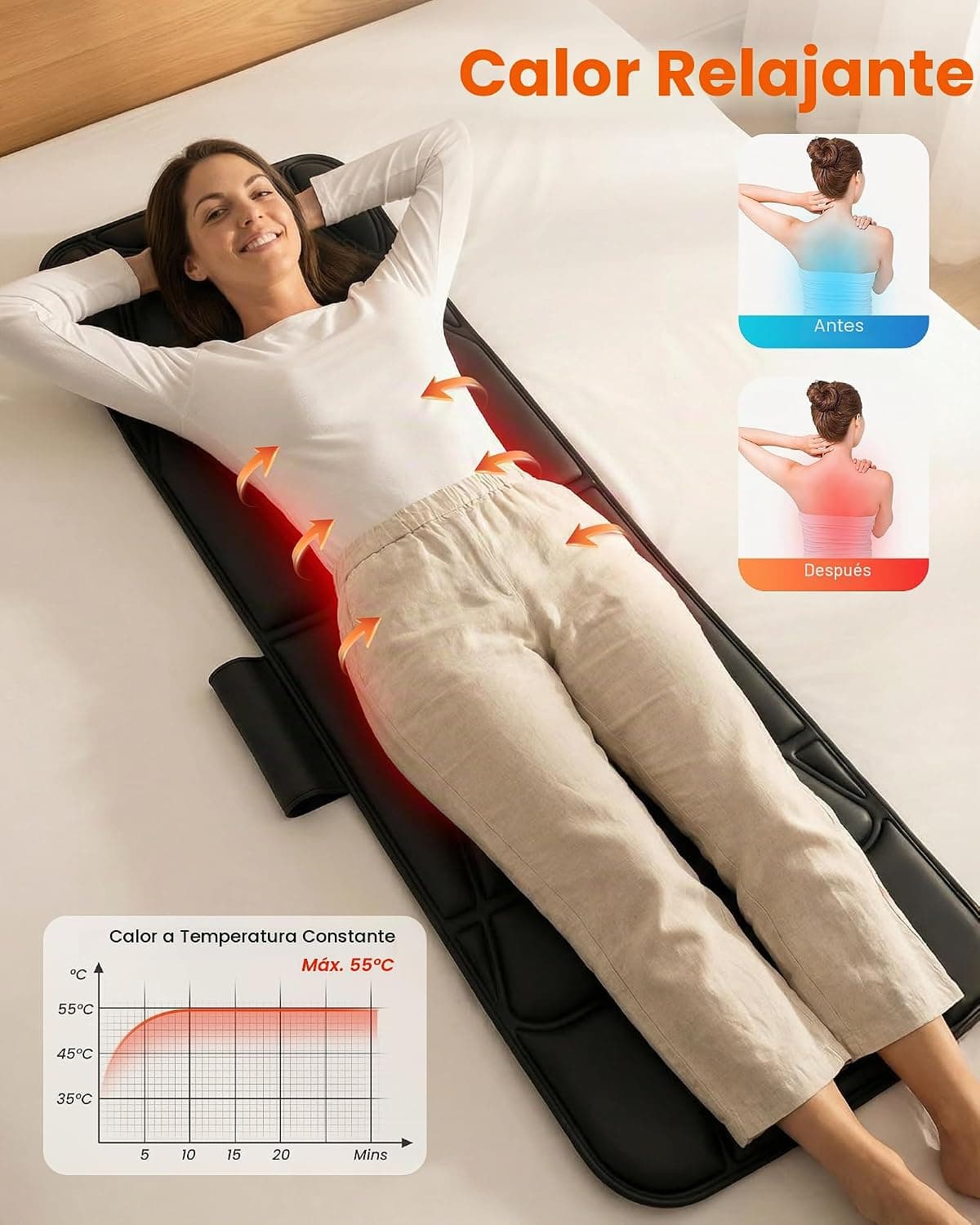 Colchoneta de masaje con calor Comfier, foto 3
