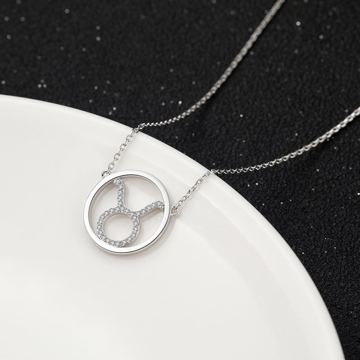 Colgante de constelación de Aries en plata con circonita, foto 3