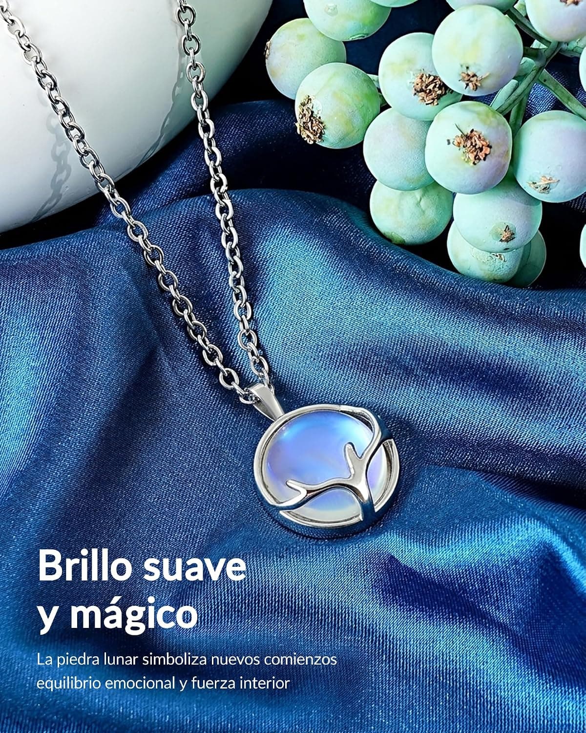 Detalle del brillo característico de la piedra luna