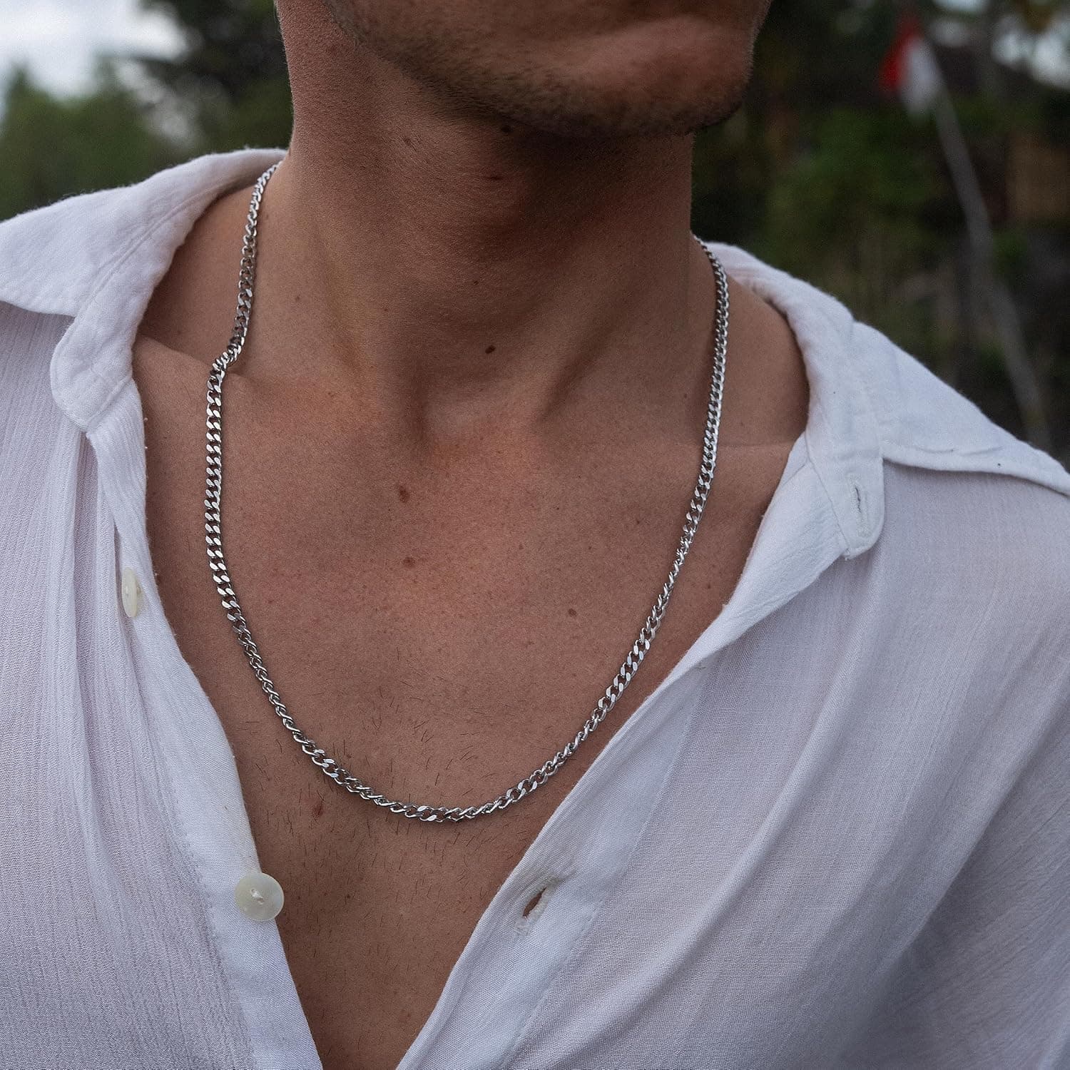Collar de Acero Inoxidable Macizo para Hombre, foto 2