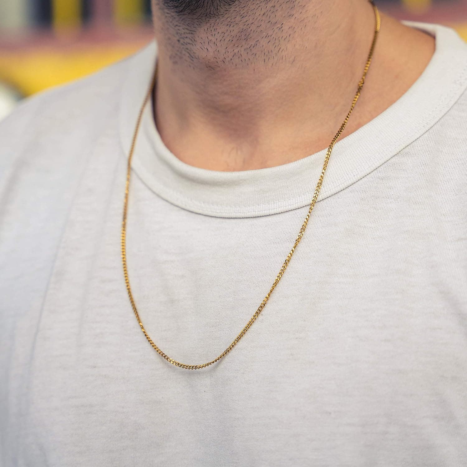 Collar de Acero Inoxidable para Hombre en Tono Oro, foto 2