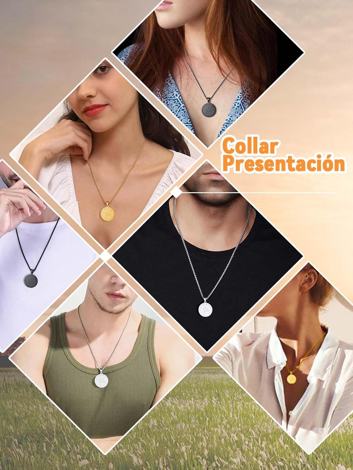 Collar de Acero Inoxidable de los Siete Arcángeles, foto 3
