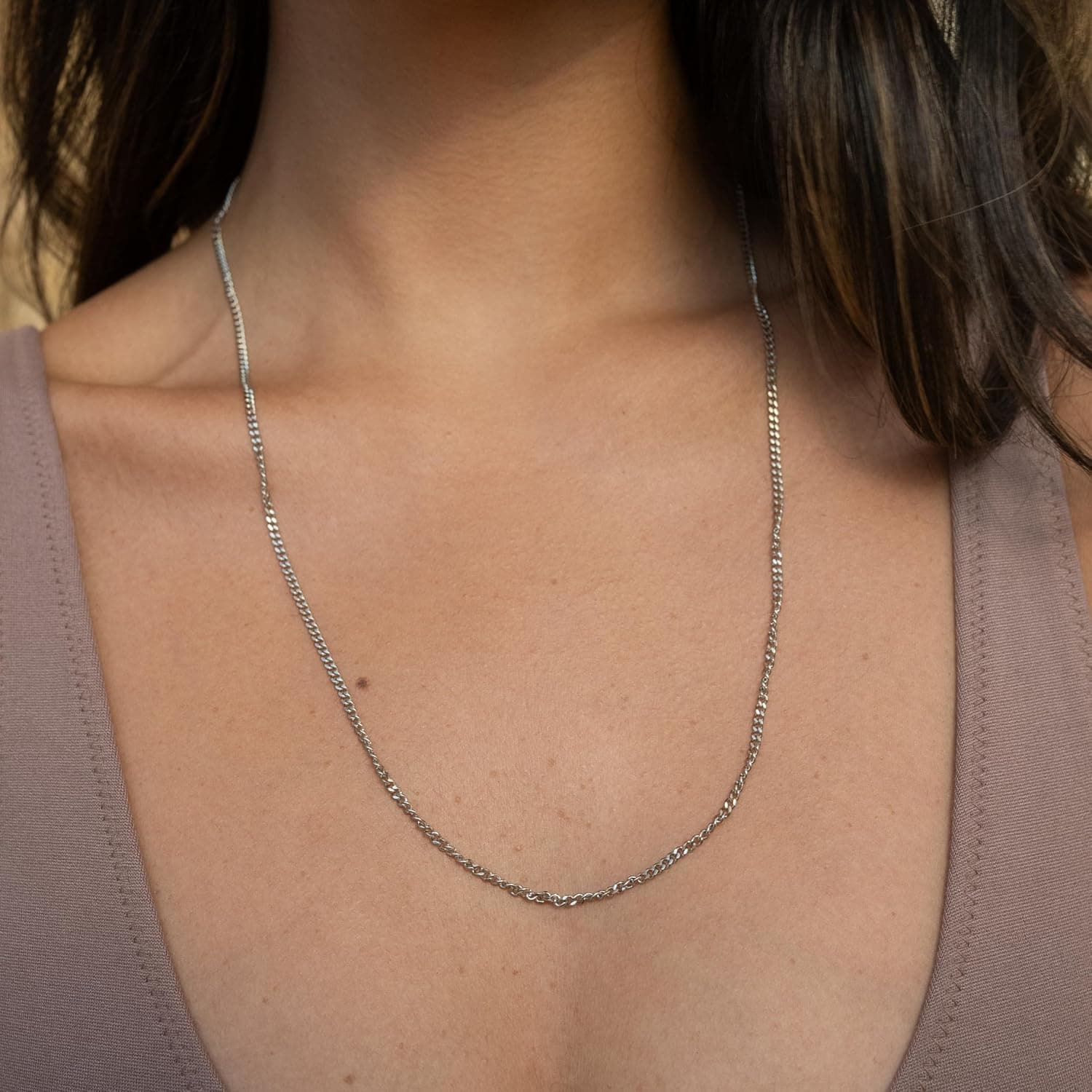 Collar de Cadena Maciza para Hombre en Acero Inoxidable, foto 3