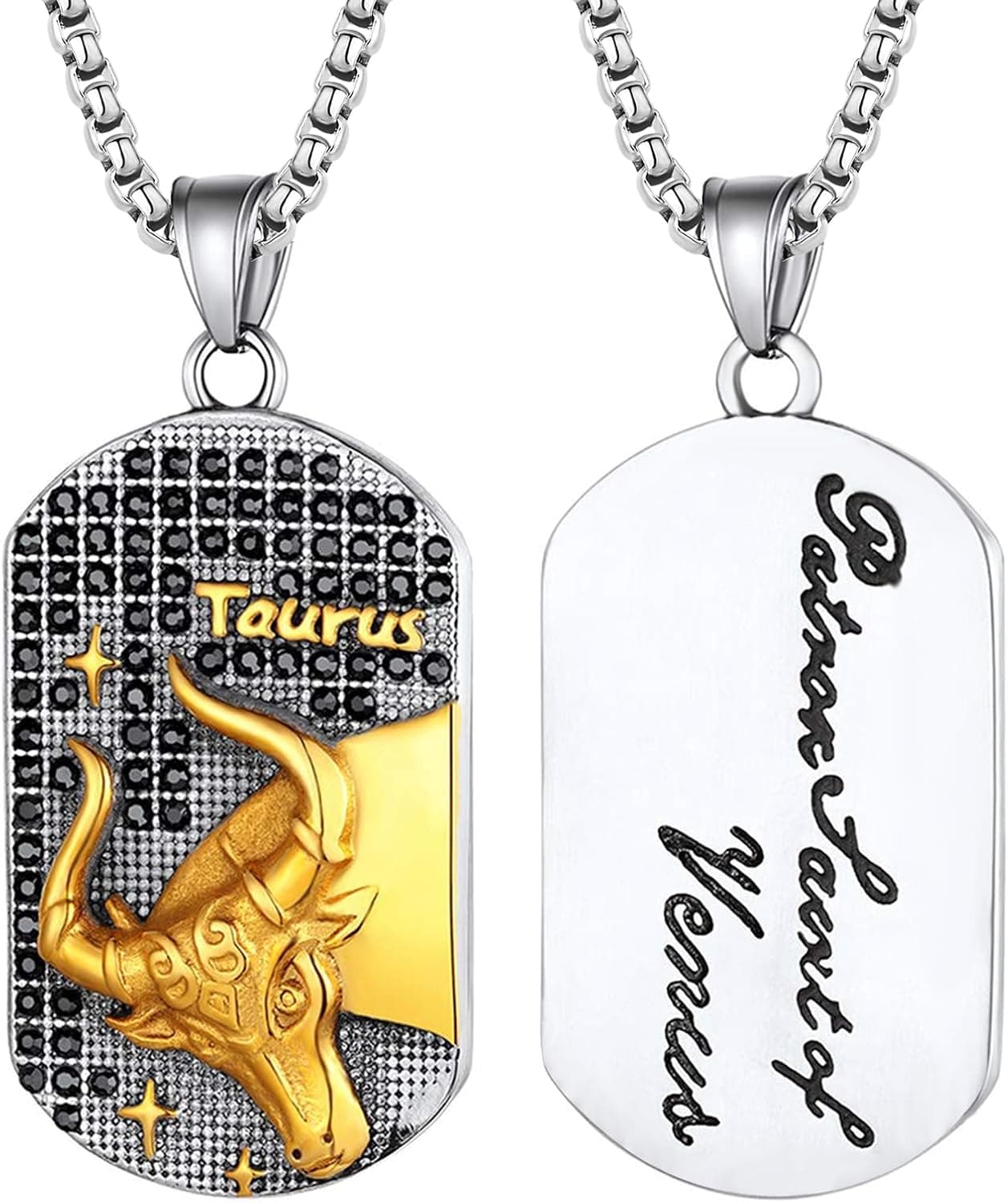 Colgante de Tauro en plata y oro, de JewelryWe, foto 2