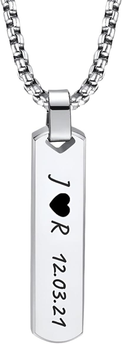 Collar Hombre Personalizado con Barra Grabada, foto 3