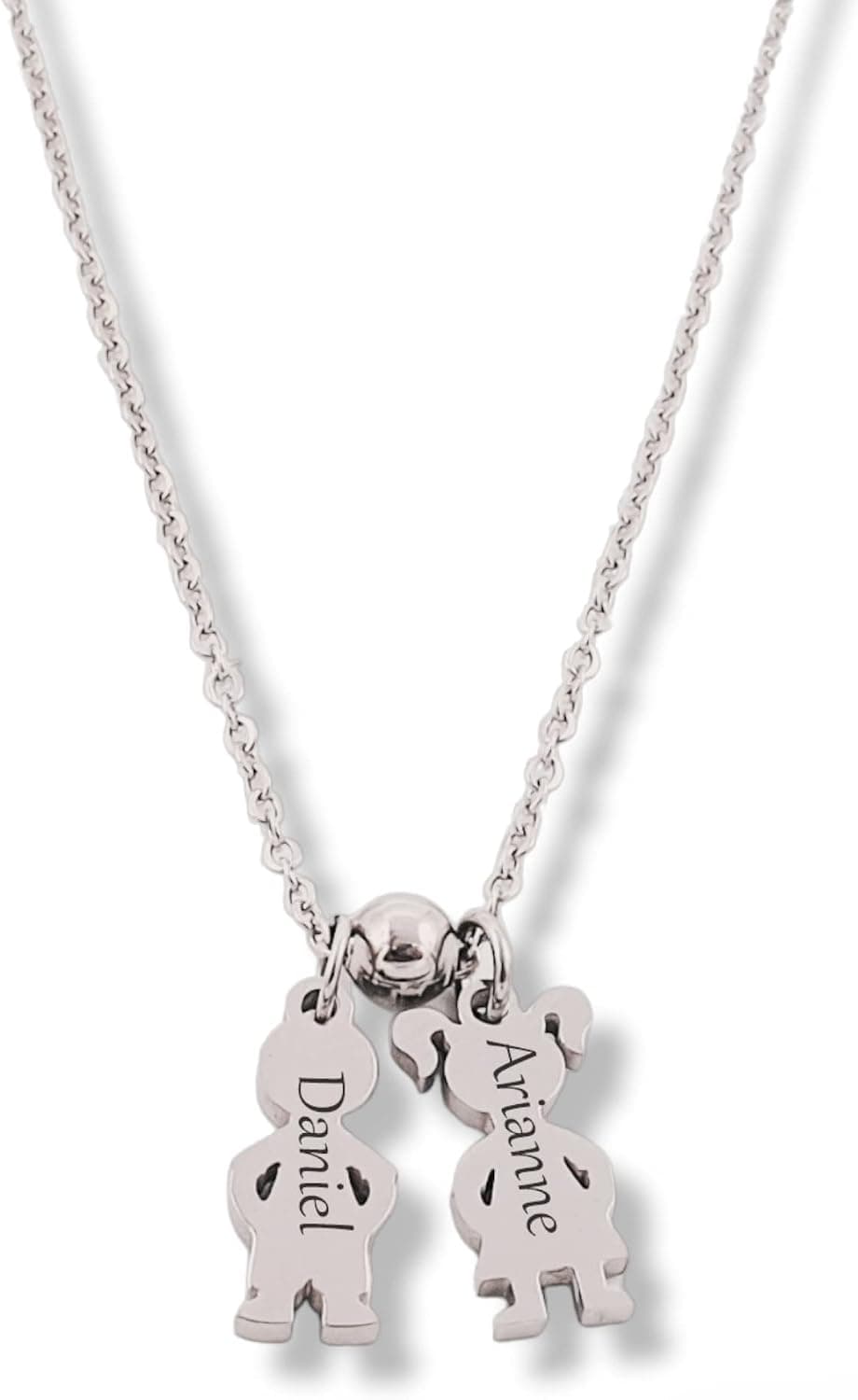 Collar con varios nombres personalizados en acero