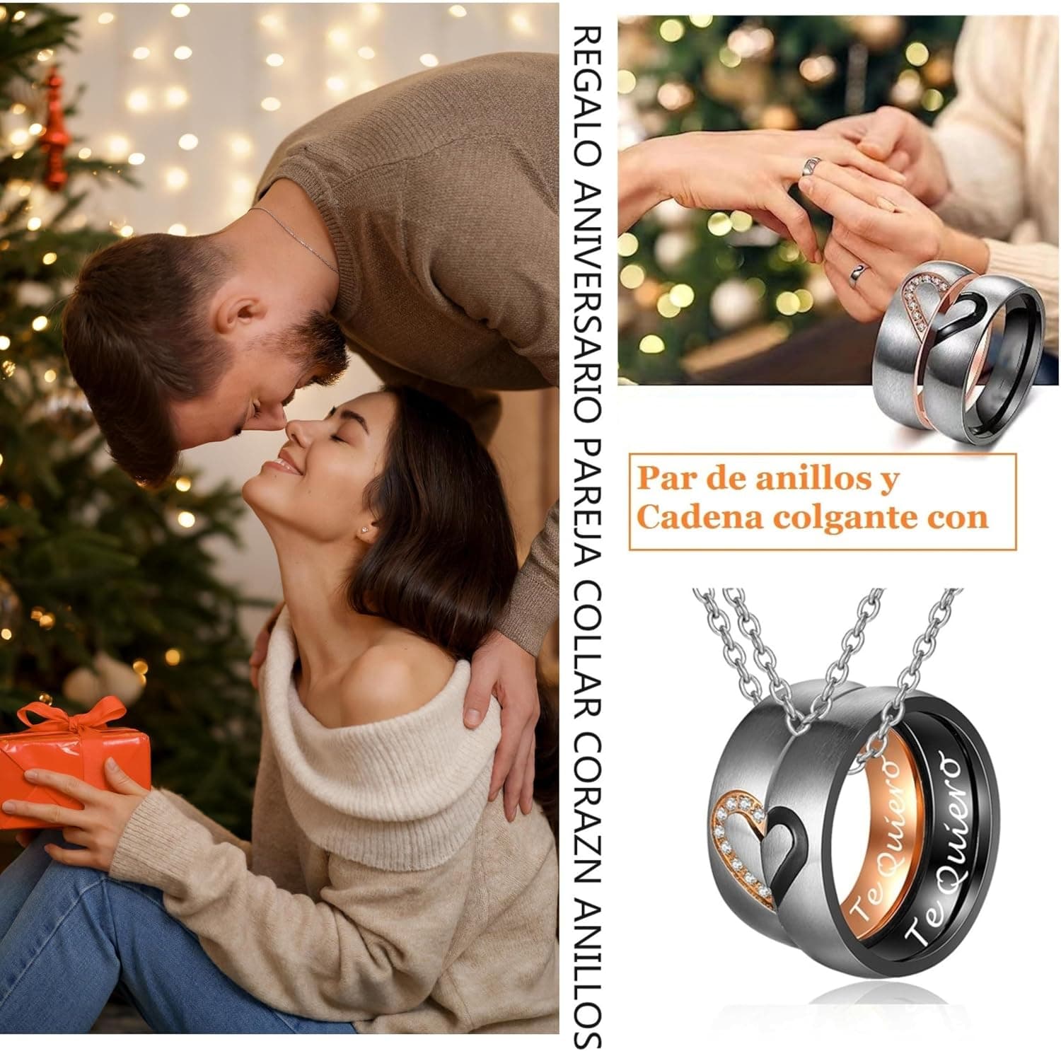 Detalle de los anillos que forman el corazón