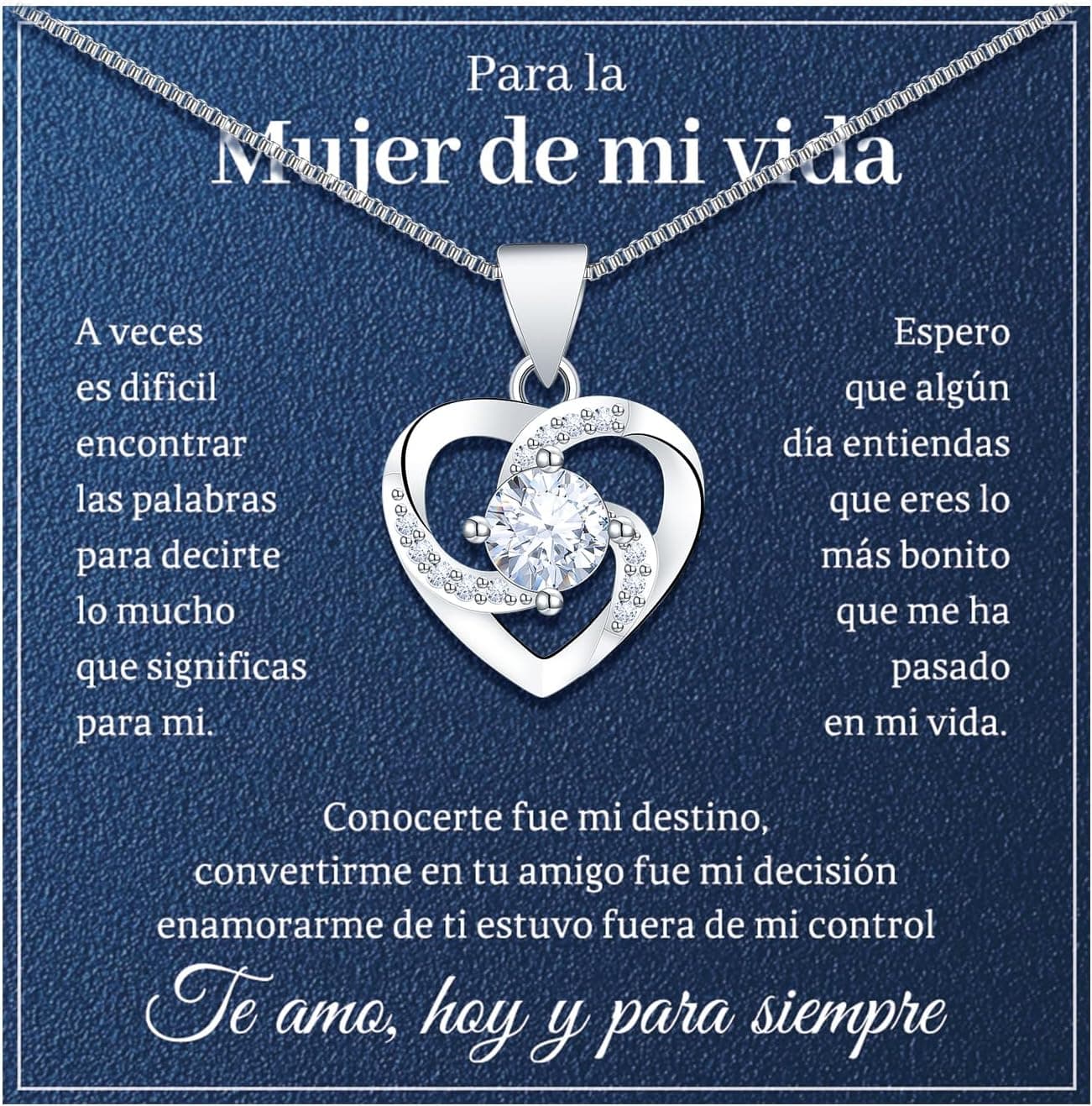 Colgante plateado para regalo de aniversario