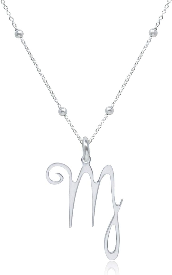 Colgante con el símbolo del zodiaco Virgo en plata de ley 925