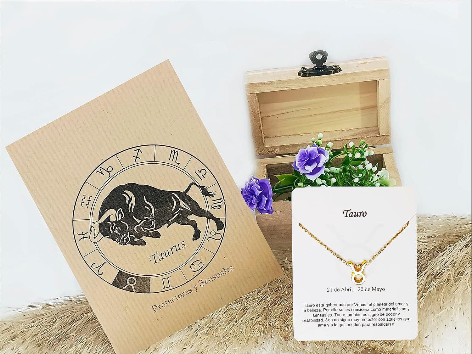Collar de signo del zodiaco con tarjeta de significado, foto 2