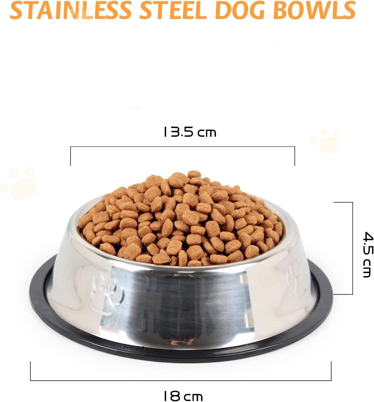 Comedero de acero inoxidable para perro, Hotype (pack de 2), foto 3