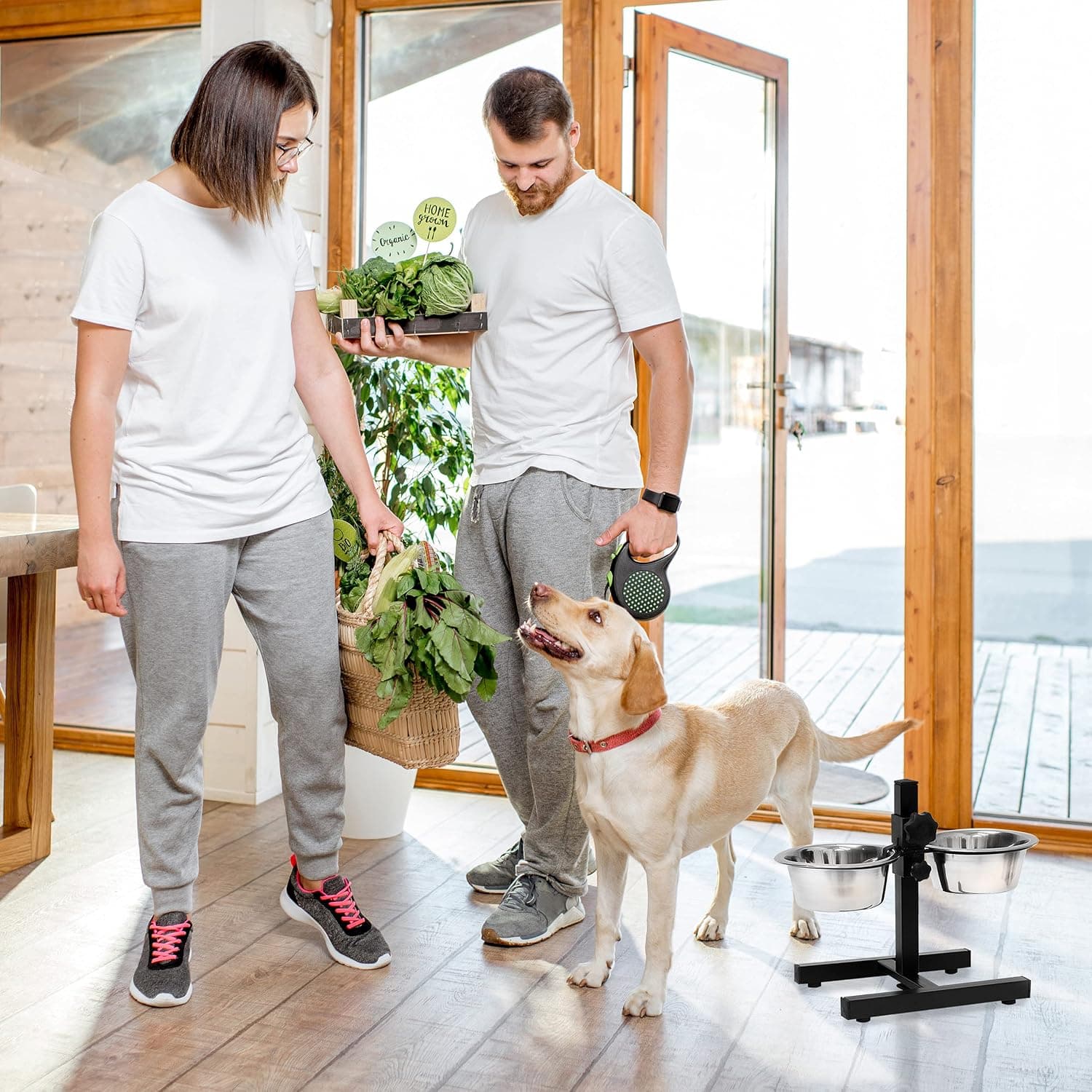 Comedero doble elevado para perros y gatos, foto 3