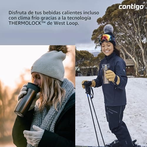 Vaso Contigo West Loop gris abierto