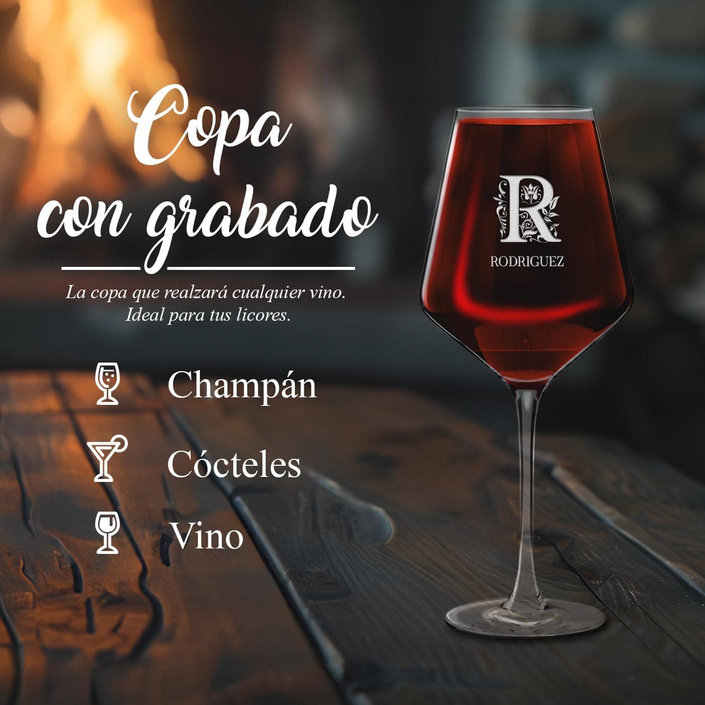 Las copas colocadas juntas, mostrando su tamaño