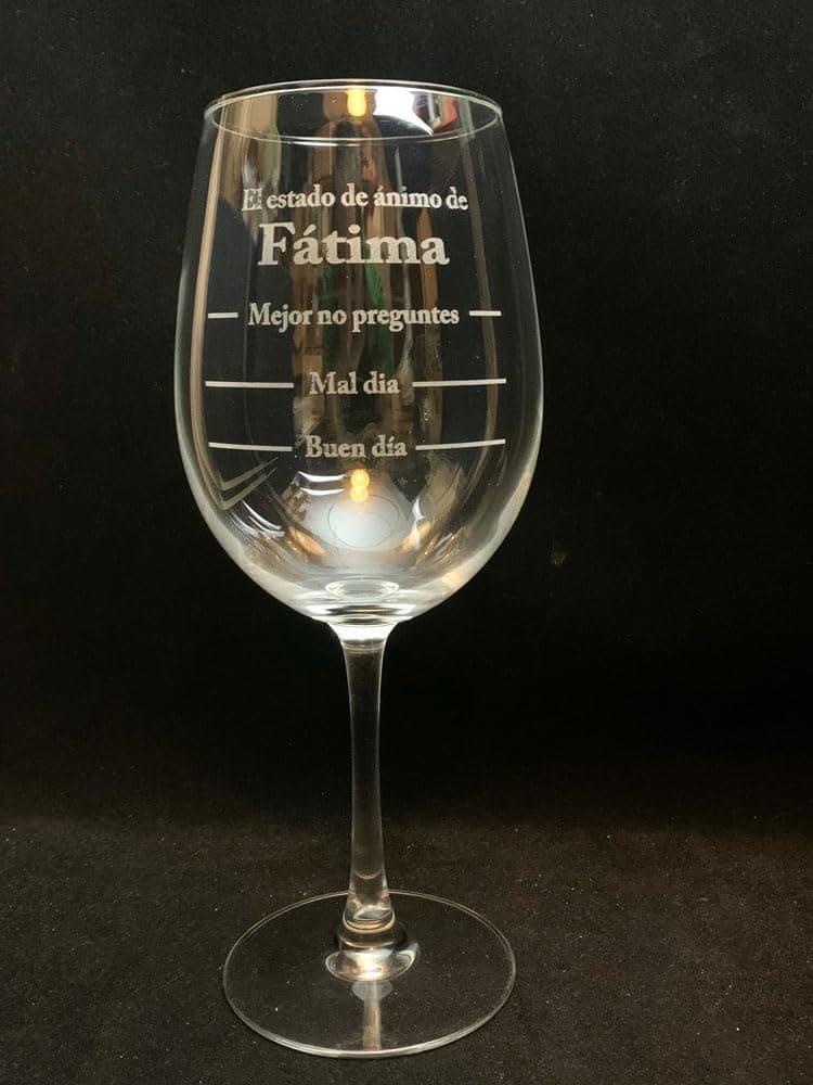 Copa de vino grande personalizada con grabado láser