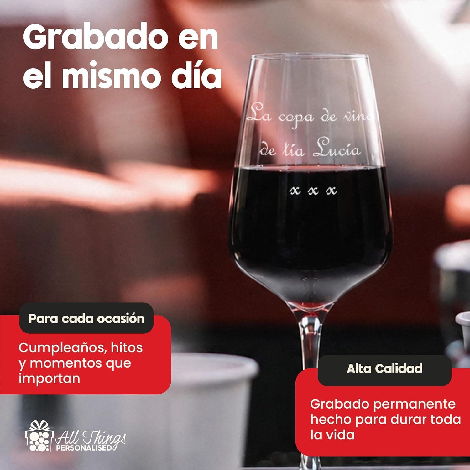 Copa de vino personalizada Aristo, foto 3