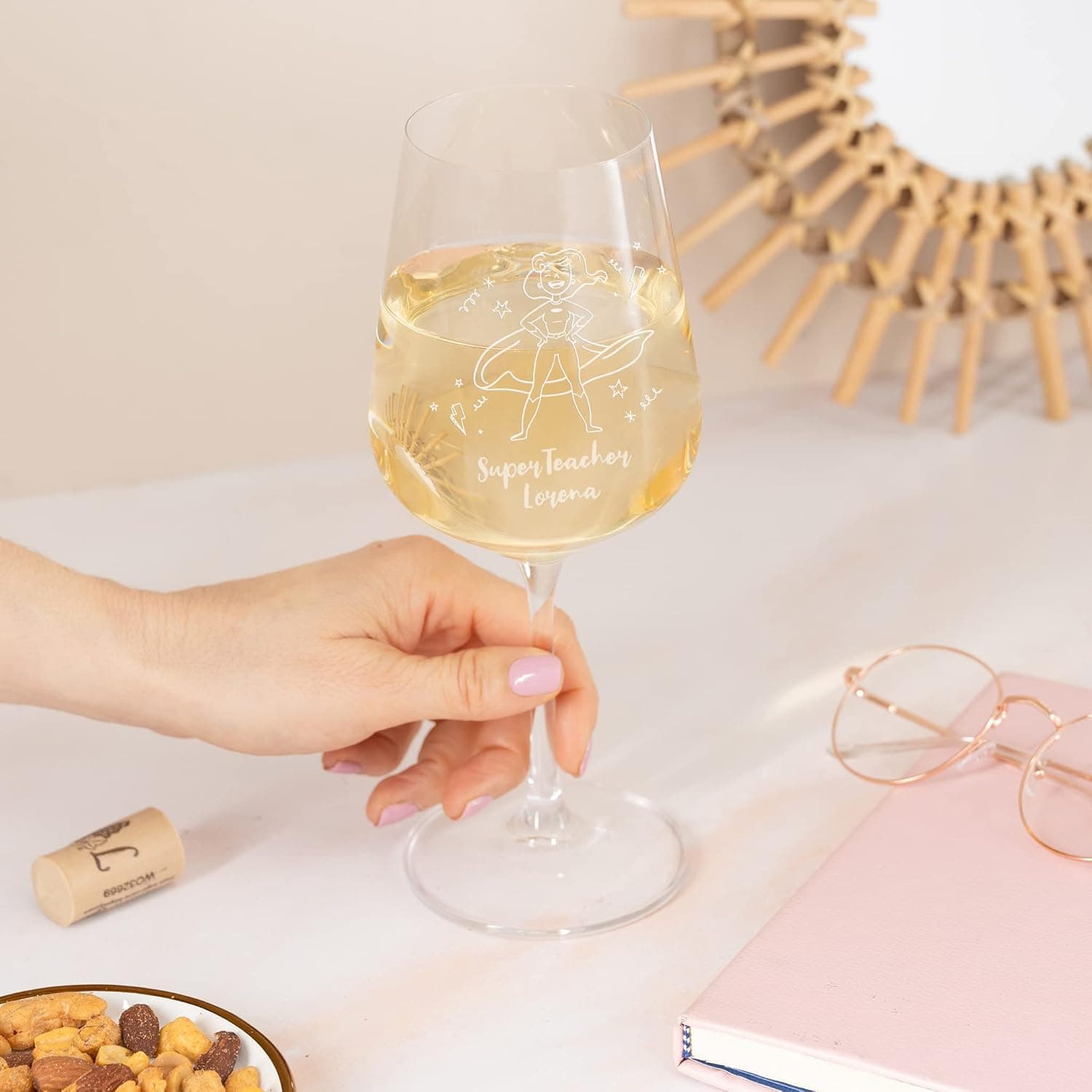 Copa de vino personalizada para el Día de la Madre, foto 3