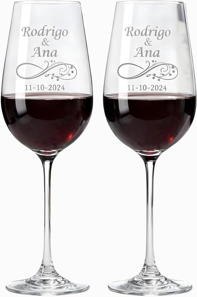 Copas de Vino Personalizadas con el Símbolo del Infinito
