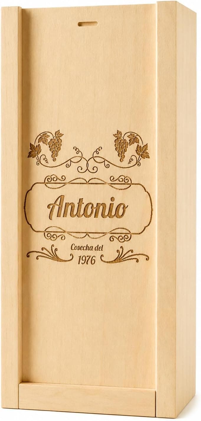 Copa de vino personalizada con soporte de madera, foto 3