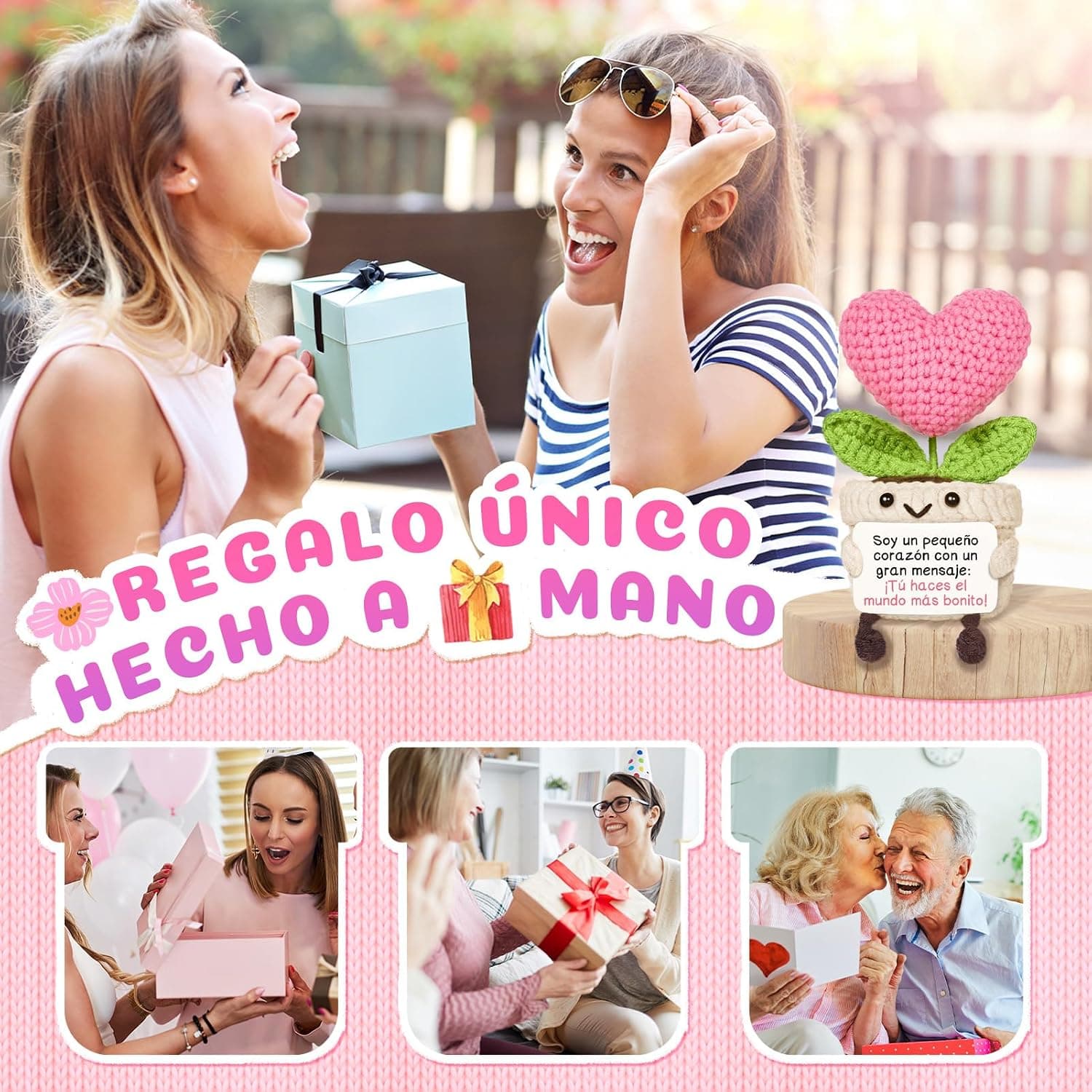 Corazón de Ganchillo con Mensaje, foto 3