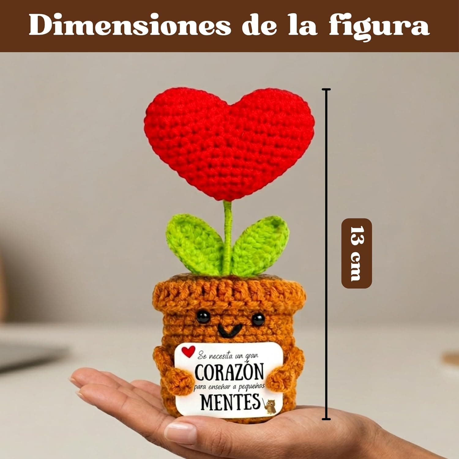Corazón de ganchillo para profesora, foto 3