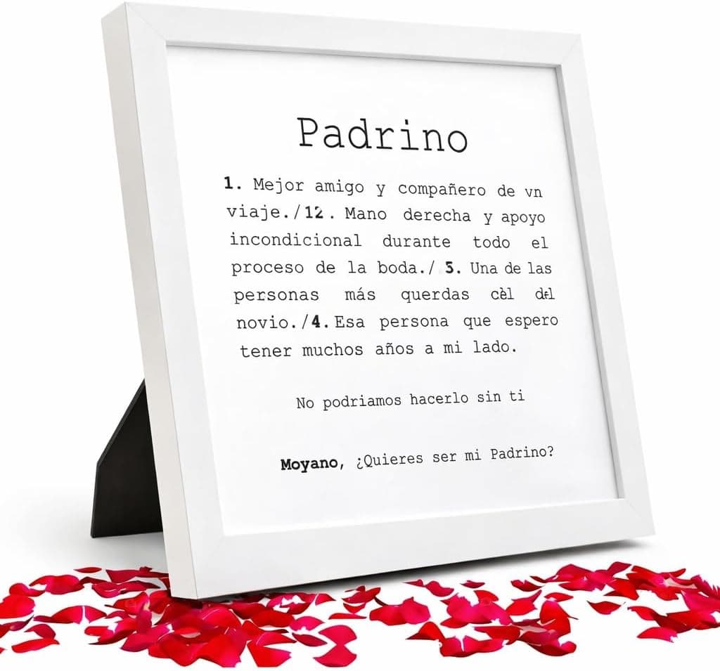 Cuadro personalizado para proponer madrina, padrino o testigo, foto 3