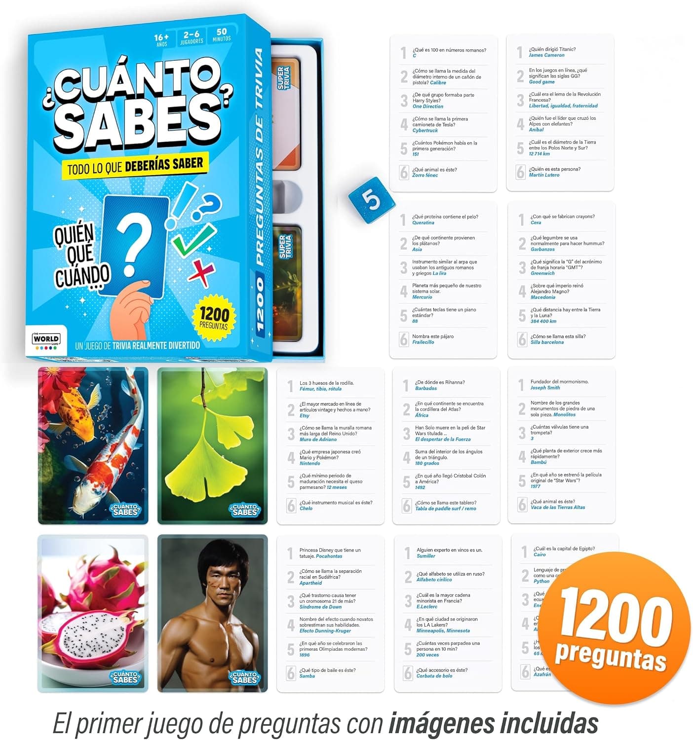 Cartas de preguntas del trivial en español