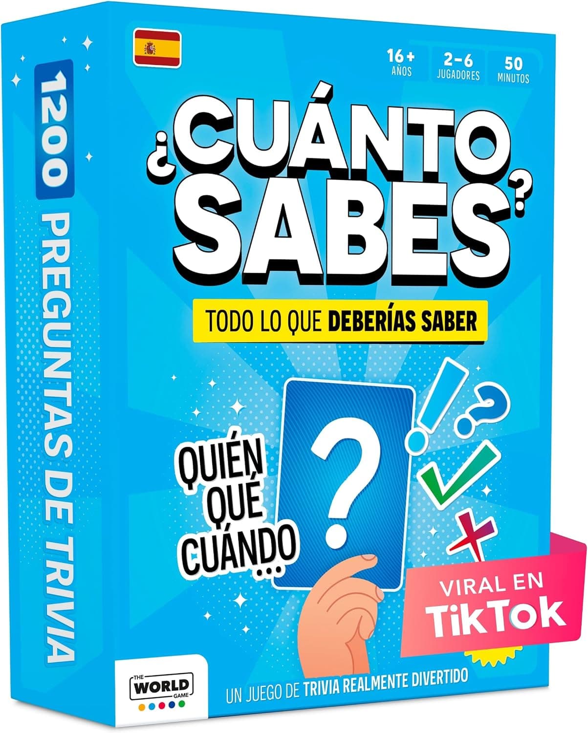 Caja del juego de trivial ¿Cuánto sabes? con 1.200 preguntas