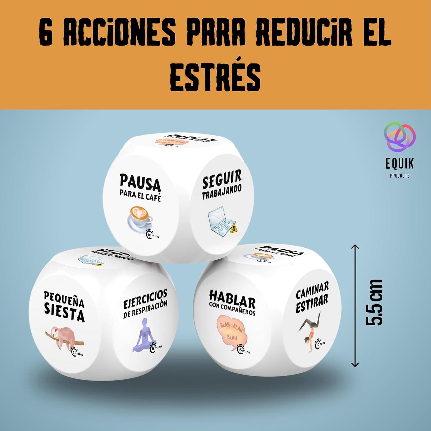 Cubo Antiestrés con Seis Pausas, foto 3