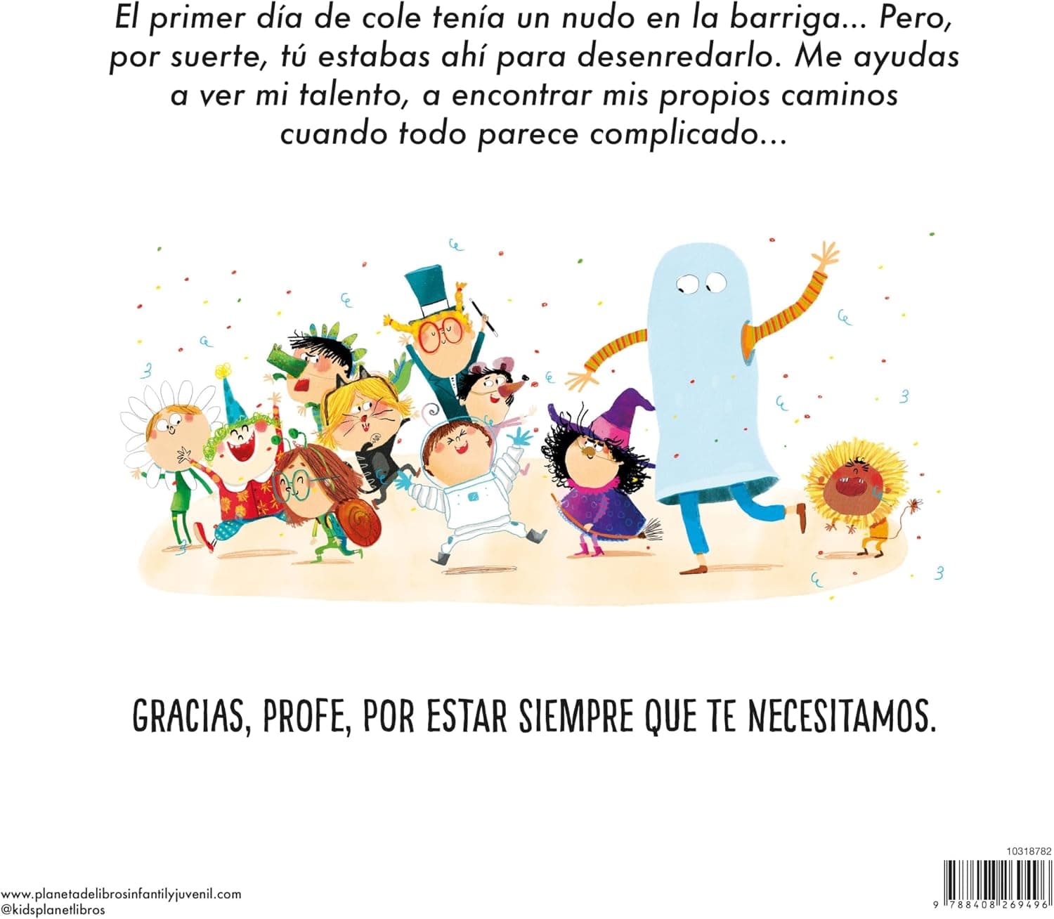 Página interior con ilustración a color