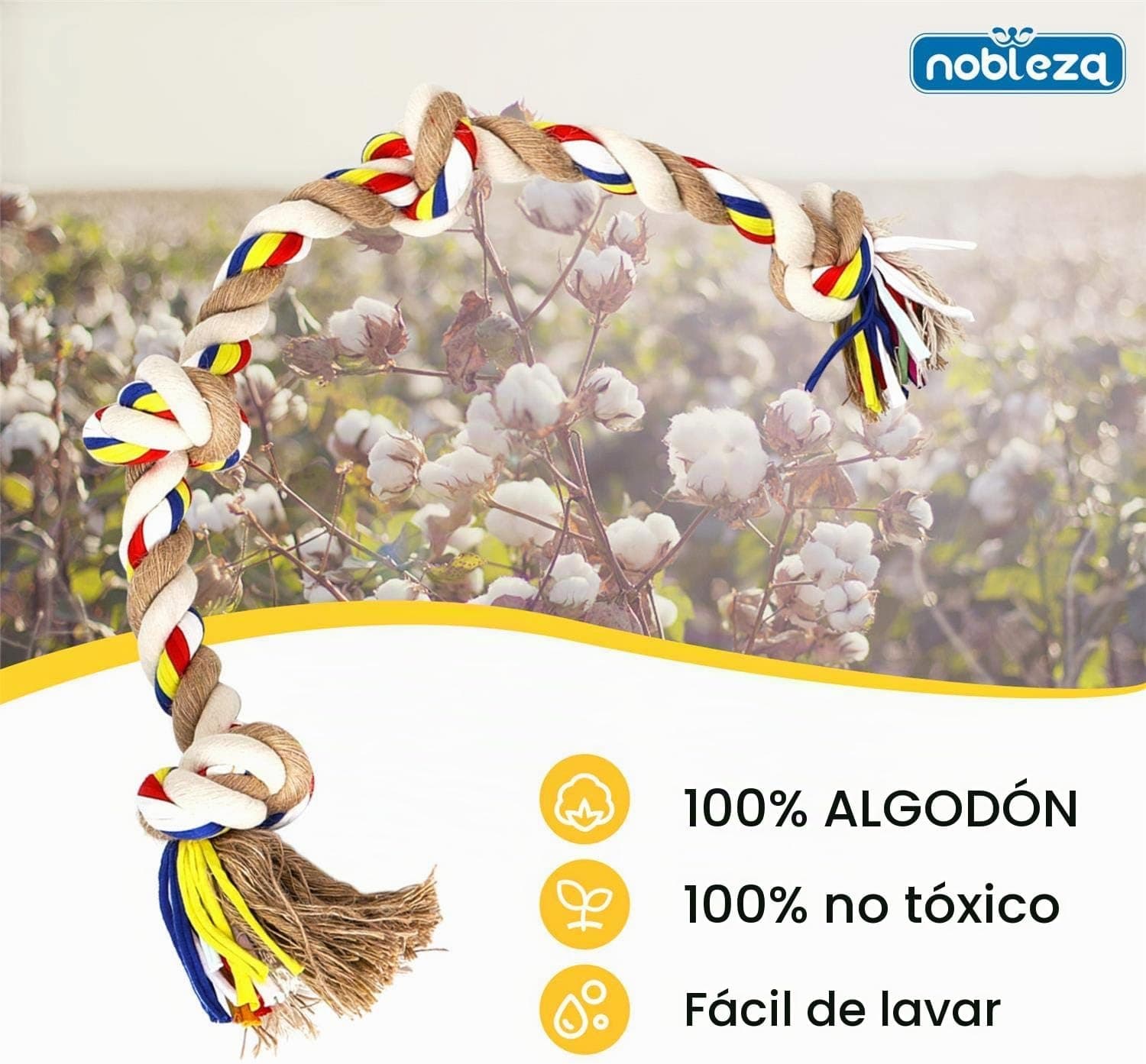Cuerda de Algodón para Perros Nobleza 68 cm, foto 2
