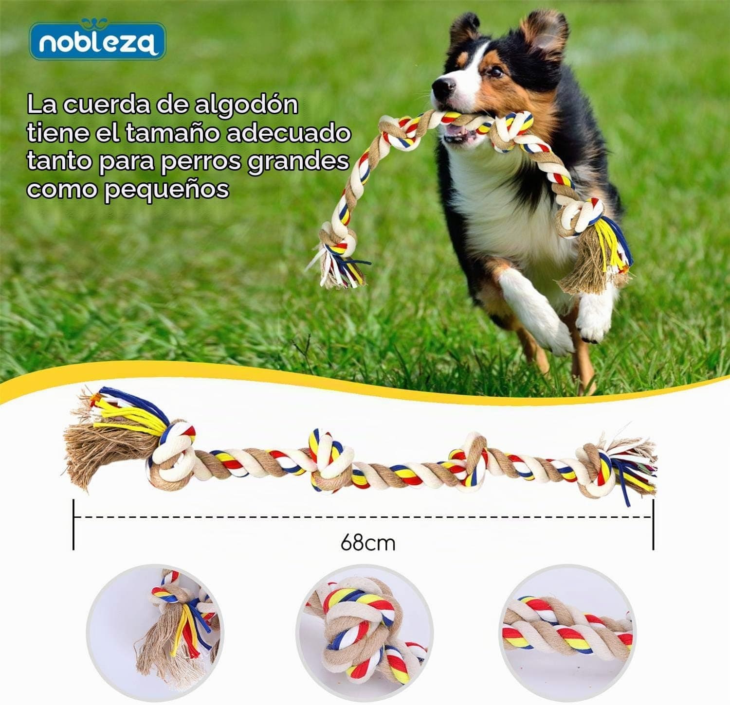 Cuerda de Algodón para Perros Nobleza 68 cm, foto 3