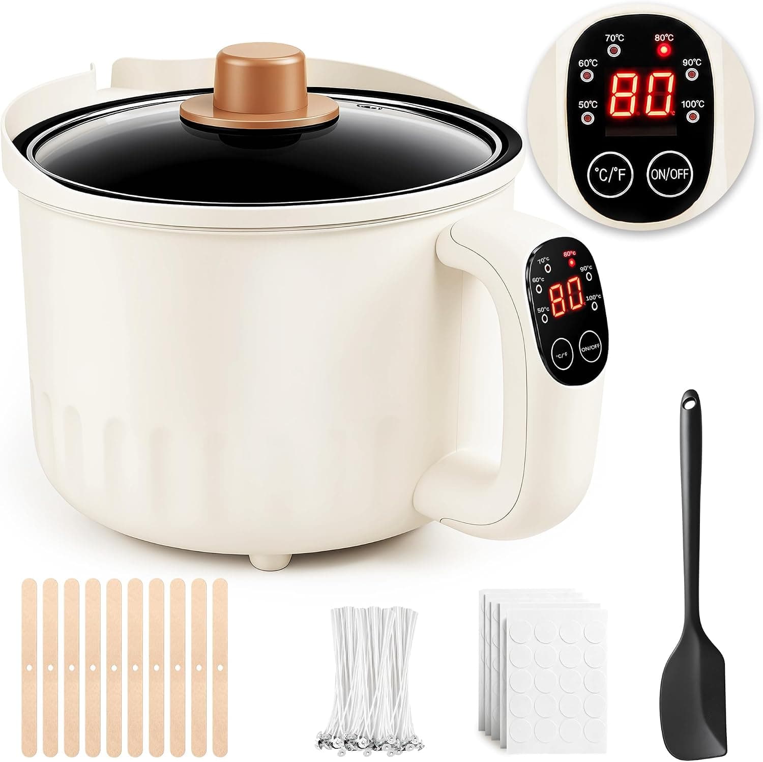 Derretidor de cera KEARLGMBH con pantalla LED de temperatura