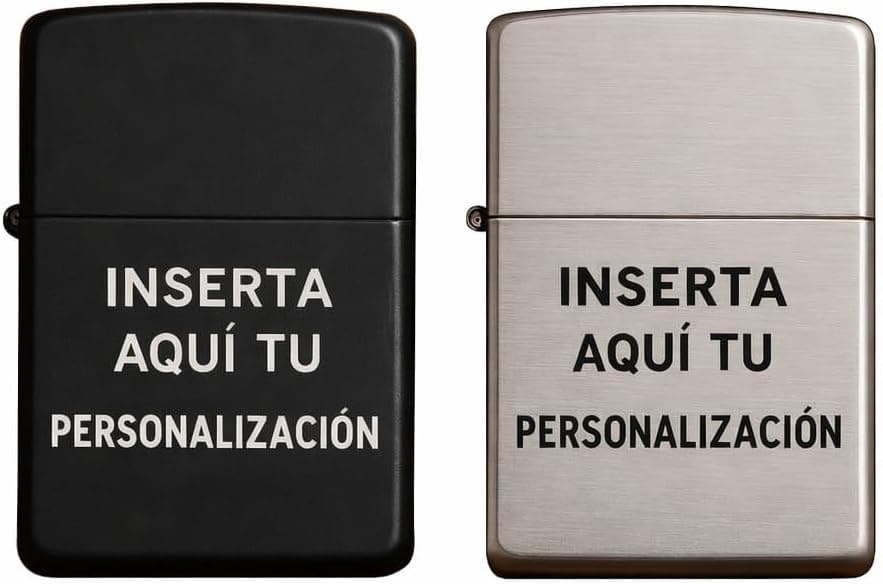 Encendedor de gasolina de metal grabado con nombre personalizado