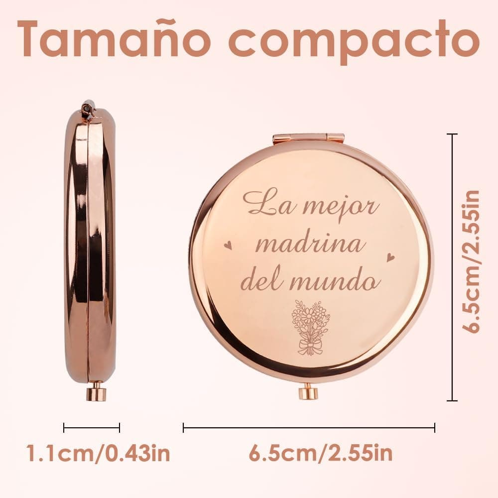 Espejo compacto "La mejor madrina del mundo", foto 2