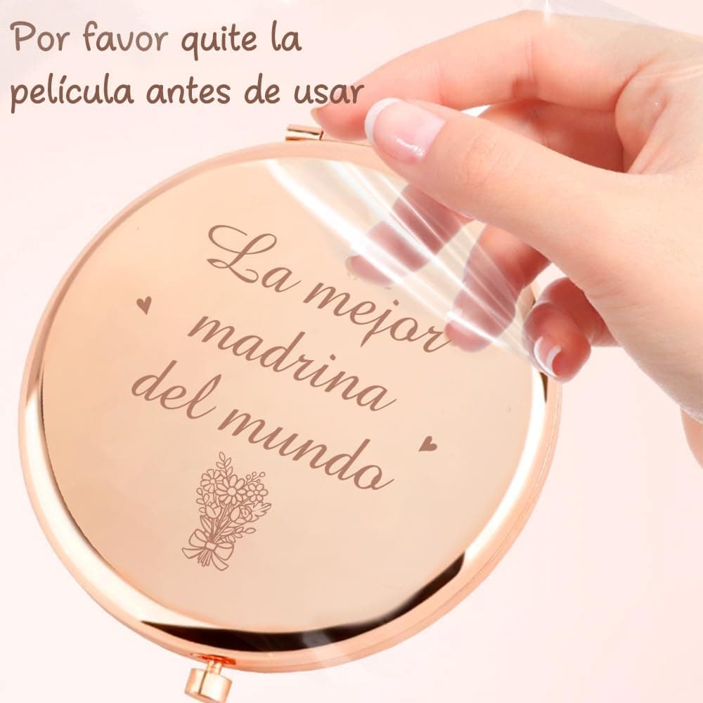 Espejo compacto "La mejor madrina del mundo", foto 3