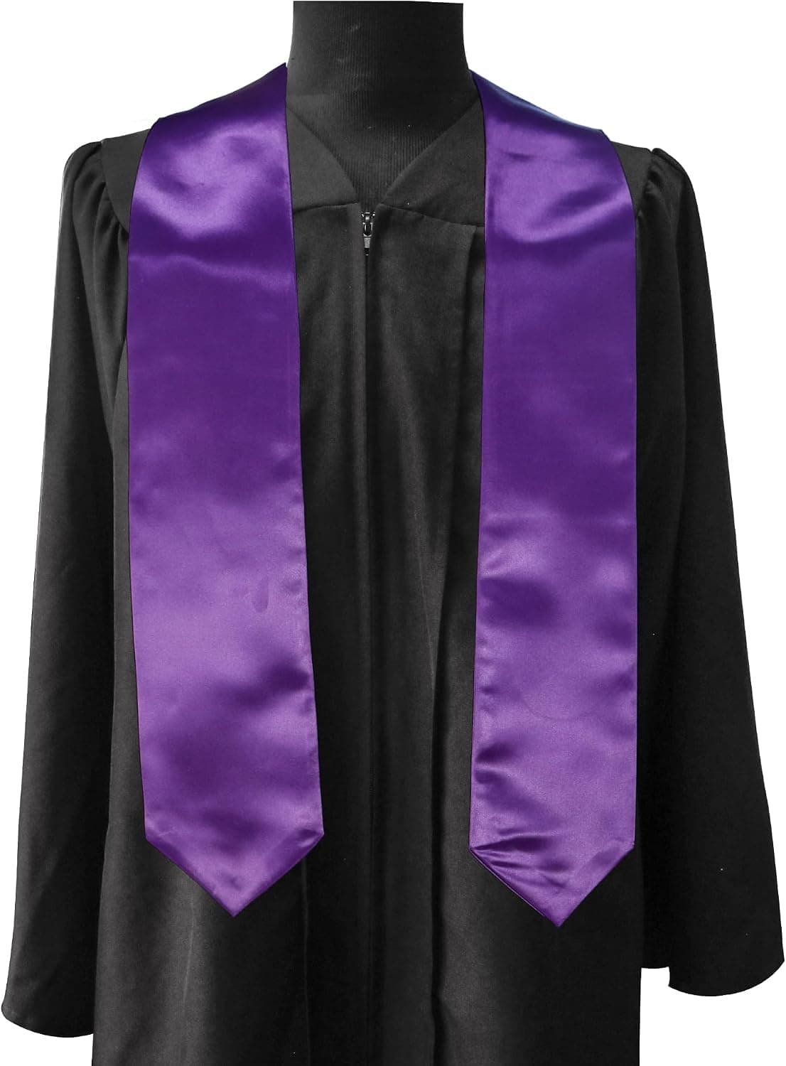 Estola de graduación morada, talla única, foto 2