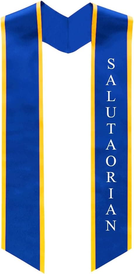 Estola de Graduación Personalizada Azul y Dorado, de TopTie, foto 2