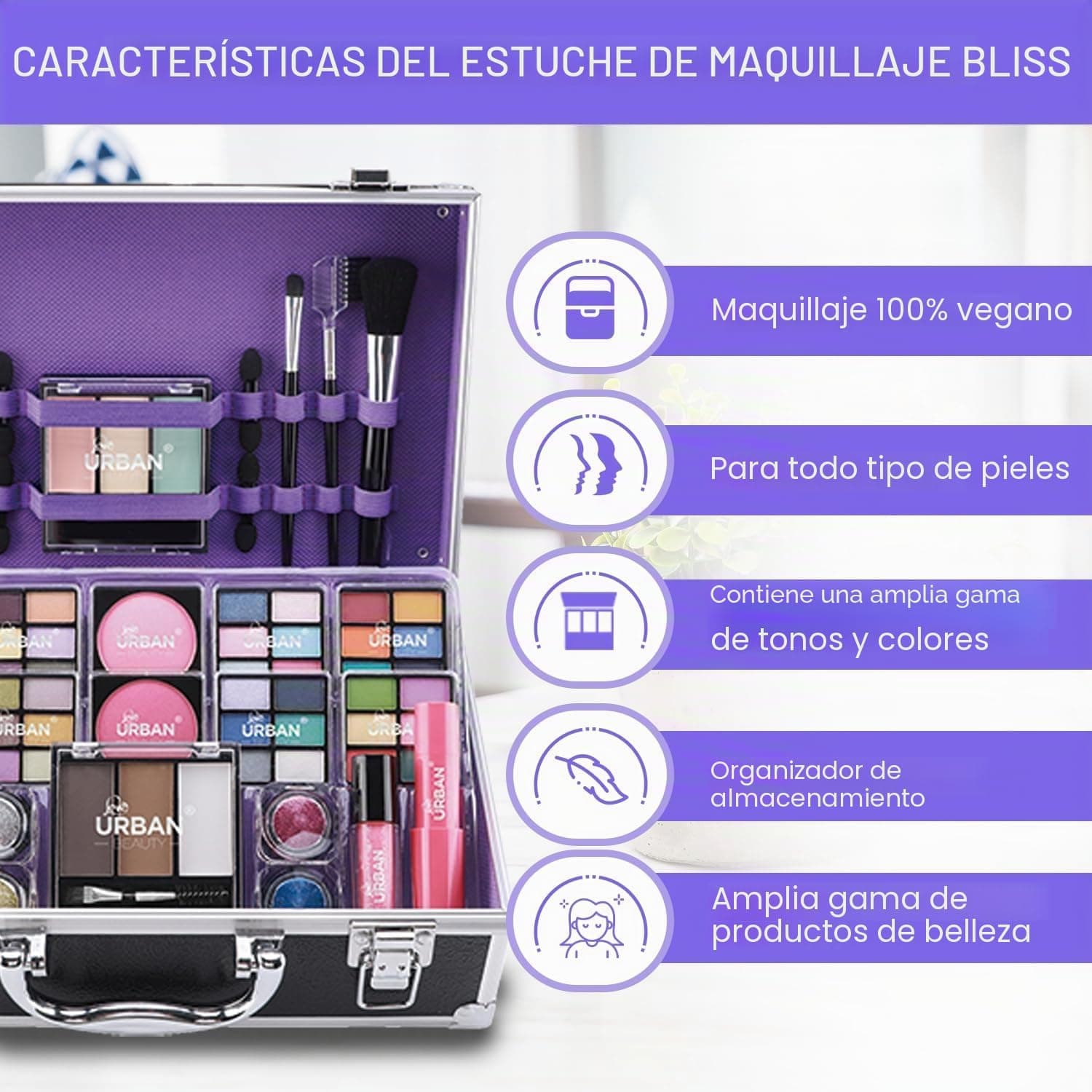 Estuche de maquillaje vegano Bliss, foto 2