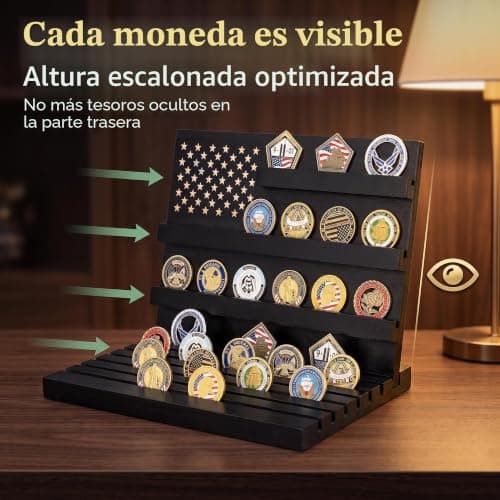 Monedas colocadas en las ranuras inclinadas